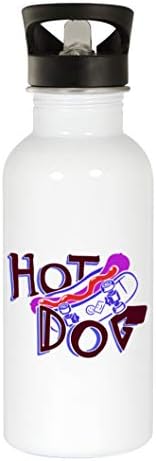 Sredina ceste Hot Dog 381 - Lijep smiješan humor 20oz Bijela boca za vodu