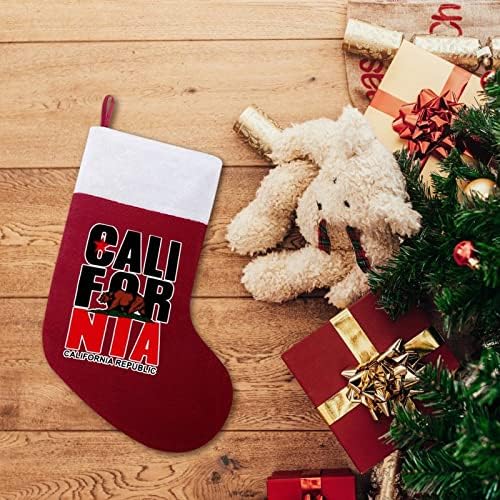 Cali Bear Božićni čarapa Božićne čarape torbica Porodični Xmas Decor