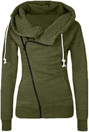 Žene zip up hoodie jakna zimska modna dukserica s dugim rukavima, čvrsti topli Y2K vrhovi džemper kaput