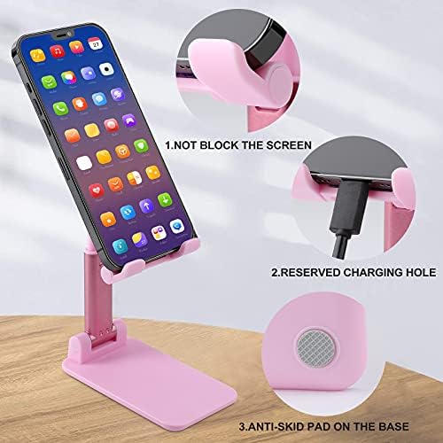 Psihodelični trippy Podesivi mobilni telefon sklopivi prenosni držač tableta za ured putnu seosku kuća ružičasti stil