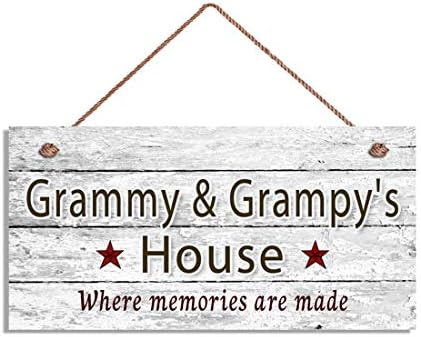 Grummy i Grampy's House Sign, gdje su uspomene izrađene, drveni plak poklon za oblaganje zidnih zidova za