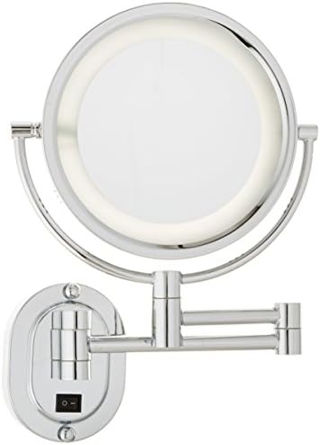 Jerdon dvostrano zidno ogledalo za šminkanje sa Halo rasvjetom-Osvijetljeno ogledalo za šminkanje sa 5x