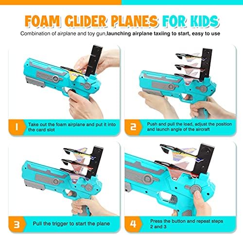 Etovo Dječje igračke Pokloni za 3 4 5 6 7 8 9 10+ godina Dječaci Djevojke Airplane Toy Katapult Avion Vanjski