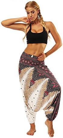 yoyorule modne hlače za jogu ženske Ležerne ljetne labave hlače za jogu vrećaste Boho Aladdin kombinezon