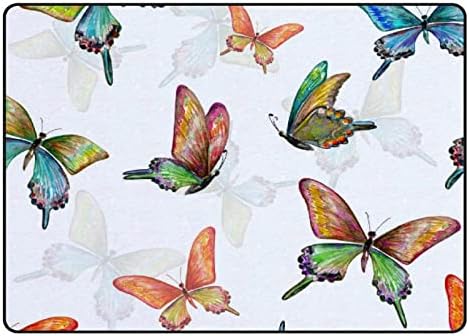 Puzeći u zatvorenom tepihu Play mat akvarelni leptiri za dnevnu sobu spavaća soba obrazovna vrtića podne