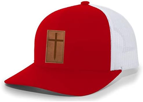 Christian Cross kožna patch mrežaste kašike HAT HAT Christian Muns bejzbol kapa