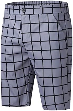 Beuu Mens Striped olovke, prednje ravne mršave kratke haljine radne poslovne casual 9 inseam stream chino kratke hlače