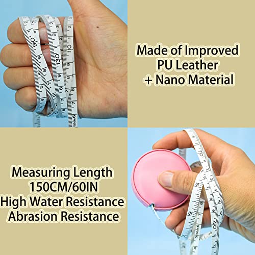 HARFINGTON Mini Tape Measure 6ft / 2m Metric Retractable Ruler