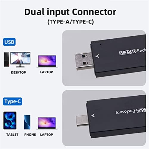 CY M.2 do USB adaptera, NVME M-Key M.2 NGFF SATA SSD za USB 3.0 Tip A & Tip C Combo PCBA Case 2230 / 2242MM