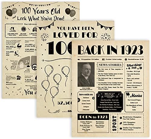 Pokloni za 100. rođendan - 100-godišnji rođendan Ideje za rođendan -100. Rođendanski ukrasi za žene ili