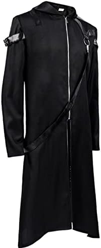 Sinzelimin Muška srednjovjekovna jakna tamne serije Punk stil Stage Performance Cape Cloak dugih rukava