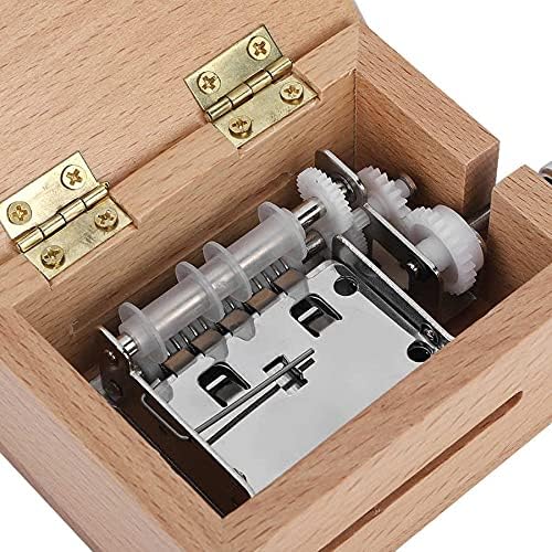 Gkmjki Hand-Cranked Wooden Music Box DIY Glazbeni okvir Delovi Poklon kutija sa praznim 7pcs prazan papir