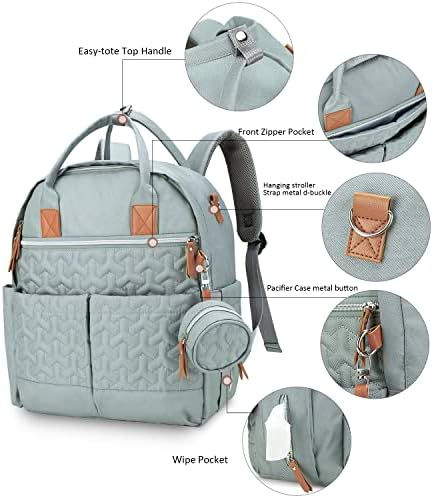 Momigo ruksak za bebe - Veliki kapacitet otporna na vodu otporna na vodu sa trakama za koše i pacifikator,