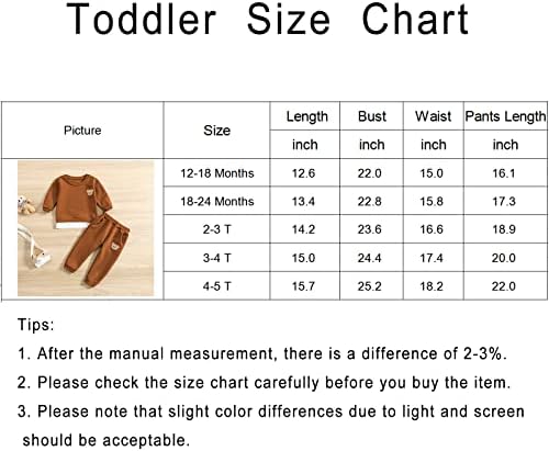 CM C & M Wodro Toddler Fall Outfits za djevojke dječake dugih rukava duge i hlače postavljaju toddler dukseri