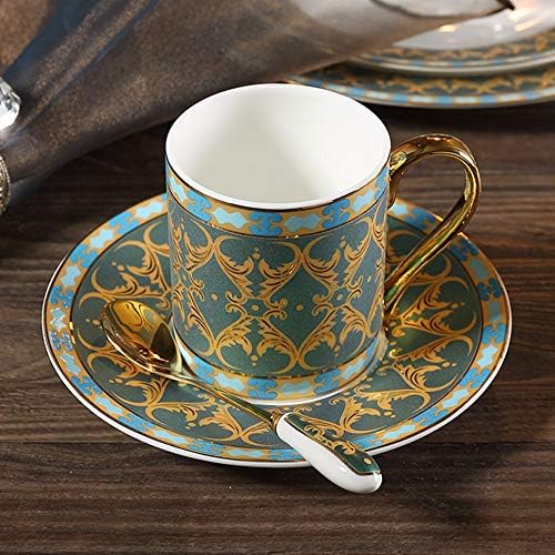 Porculanska kupa za kafu Britanska evropska kostna Kina Kup kafe modna keramička farbanje Zlatni popodnevni
