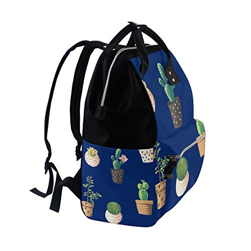 Lilibeely Veliki kapacitet pelena torba na peleni ruksak mammi za brigu o bebi, tropski kaktus stilski multi-funkcionalni