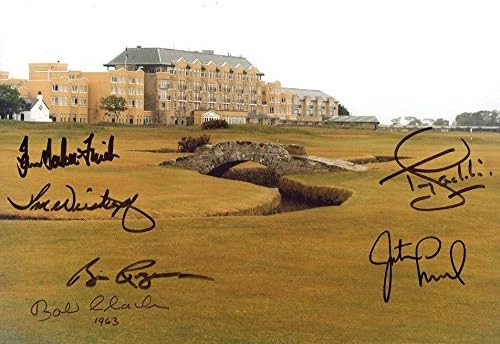 Golf Britanska otvorena prvaka Ručna ruka potpisala 8x10 fotografiju potpisane za 6 legende - autografirane