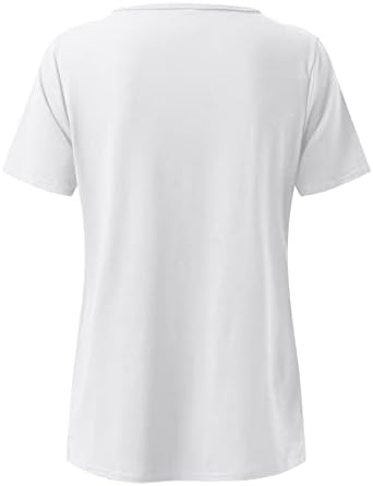Tech Shirt Ženska Print Majice V Vrat Ljeto Kratki Rukav Tops Tees Stomak Vježba Oprema Za Žene