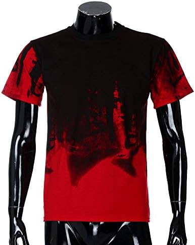 HDDK MENS Splash-tink tinte majice 3D gradijent Novelty Crewneck Thirt Ljetni kratkih rukava Slim FIT-ovi