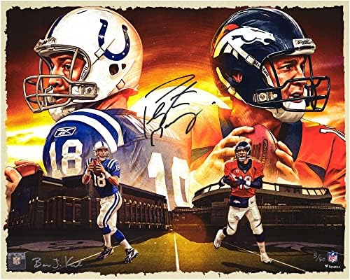 Peyton Manning Indianapolis Colts i Denver Broncos AUTOGREMENT 16 x 20 Ispis - Kreirani i potrčeni od strane