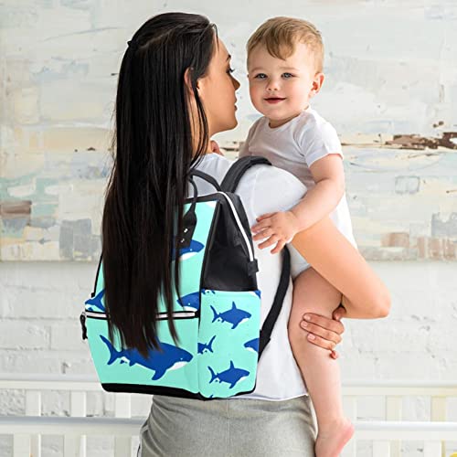 Pelena morskih pasa torbe mammmy ruksak veliki kapacitet peppy torba sestrinska torba za brigu o bebi