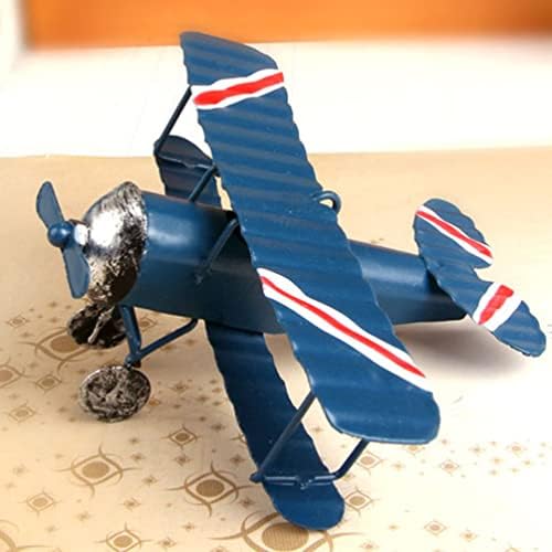 Toyandona igračka avioni 2pcs Vintage Metalni avioni Model Iron Retro Glider Biplane Privjesak Model Airplane