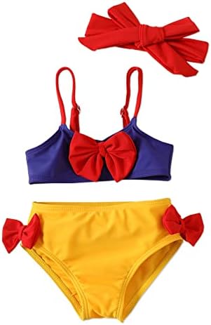 Patpat Baby Girl 2-kom bikini rame za rame Bowknot Batknot Bath Sunsuit plivajuće odijelo