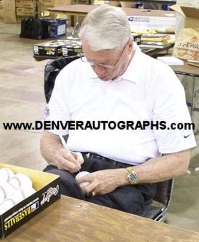 Jim Bunning Autographing MLB bejzbol Detroit Tigers Hof 96 10733 - AUTOGREMENE BASEBALLS