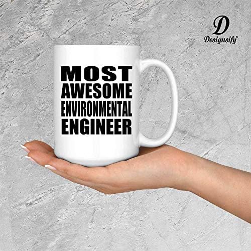 Designsify most Awesome Environmental Engineer, 15oz Bijela šolja za kafu keramička posuda za čaj sa ručkom,