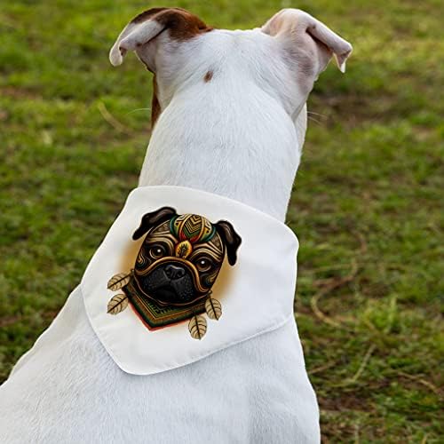 Funny Pug kućni ljubimac Bandana ovratnik - afrički print ovratnik za šal - Cool Design Dog Bandana - L