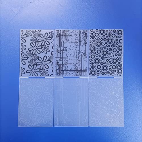 Pupuzao 3-pakovanje A6 Veličina plastične reprezentalne mape papira za obrtni plastični teksturirani utisci