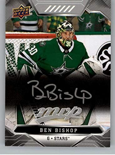 2019-20 Gornja paluba MVP Srebrna skripta 60 Ben Bishop Dallas Stars NHL hokejaška trgovačka kartica