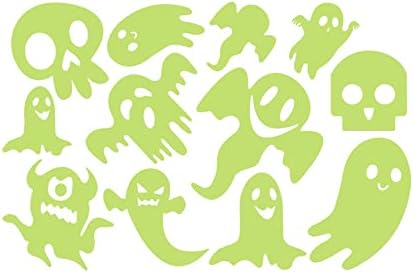 1SET Horror Halloween Vodootporni svjetlizni naljepnice za zidnu dekoru Izmjenjiva Halloween spektar DIY