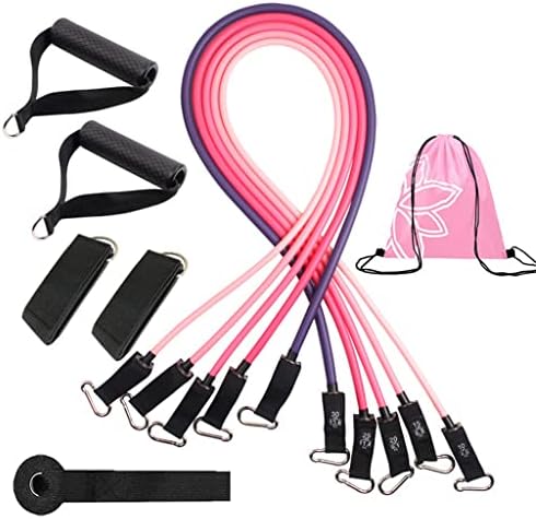 JYDBRT 16 kom/Set ženske trake za otpornost na fitnes 100lbs 150lbs pojas za trening Yoga povucite uže za teretanu elastična cijev