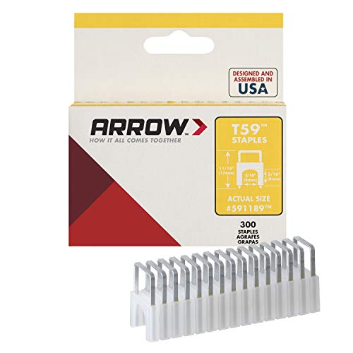 Arrow 591189 Originalna T59 Izolirana čista 5/16-inča za 5/16-inčne spajalice, 300 pakovanja