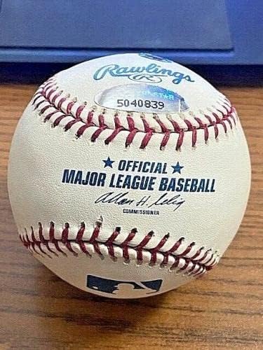 Ron Jackson 2 potpisao je autogramirani OML bejzbol! Angels, 2004 Red Sox! Tristar - autogramirani bejzbol