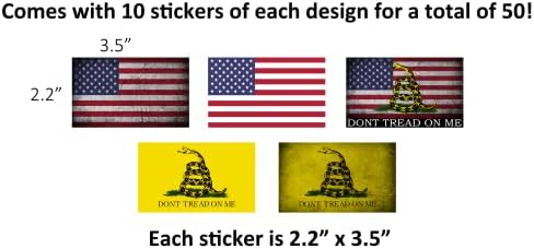 Decal Čovjek Američka zastava Nemojte me gaziti u Gadsden umetnuti 5 različitih dizajna sa 10 od svakog
