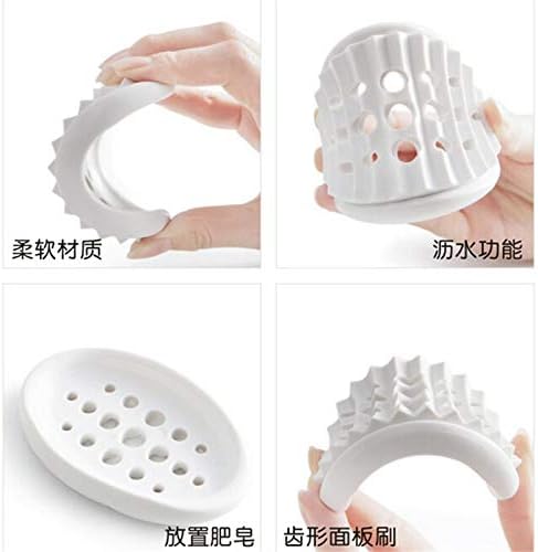 Qianbaobao silikon Neklizao za držač sapuna kupaonica tuš za skladištenje ploča šunke šuplji jela Otvorite