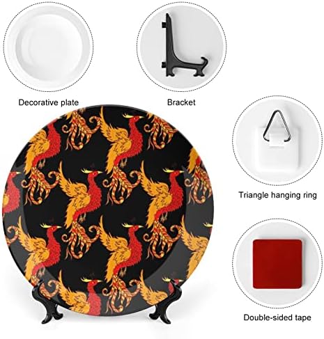 Crvena foenixceramička dekorativna ploča sa šarkom Custom Bone Kina Kućna ploča za kućnu dnevnu sobu Kuhinja