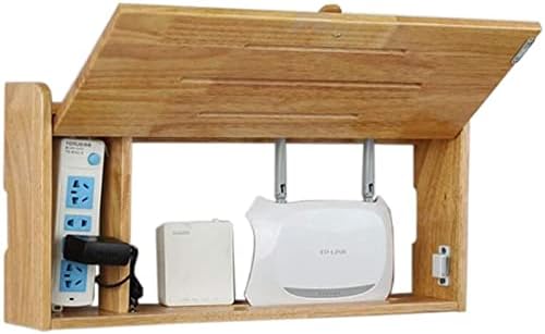 Plutajuća televizor Polica nosač nosač gornji okvir Gumeni drveni blok zidne kutije Router kutija za pohranu