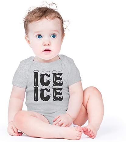 Aw Fashions Ice Ice Baby - Parody Cute Novelty Funny novorođenčad jednodijelni dječji bod