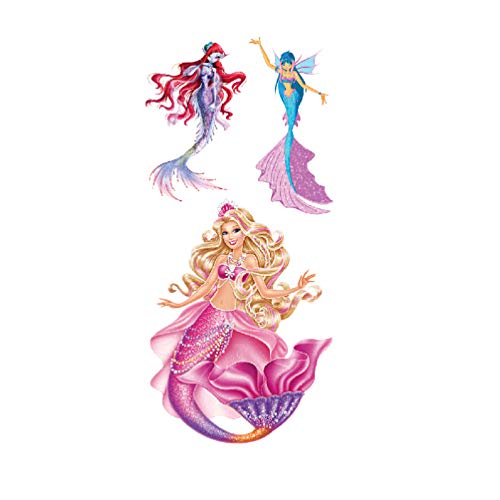Lingreal Mermaid tetovaže, privremena naljepnica za tetovažu za dječje djevojke - 6 listova sa 15 različitih