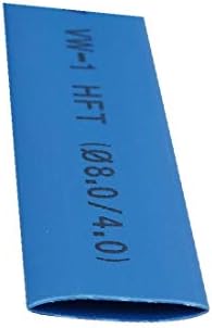 X-dree Dužina 8 mm Unutrašnja dia Poliolefin Izolirana toplotna skupljana cijevna žica Plava (49,2 pies