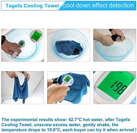 TAGEFA Hladni ručnik 20 pakovanja ledenih ručnika, mekani prozračni, ultra fini vlakno, super apsorbiran,