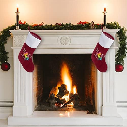Budite sami ako ne možete biti jednorog božićni čarapa klasični viseći ukrasi bijeli manžetna bombonska