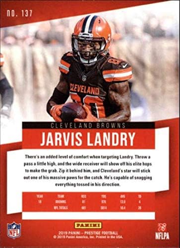 2019 Panini prestige Xtra bodovi plavi 137 Jarvis Landry Cleveland Browns NFL fudbalska trgovačka kartica