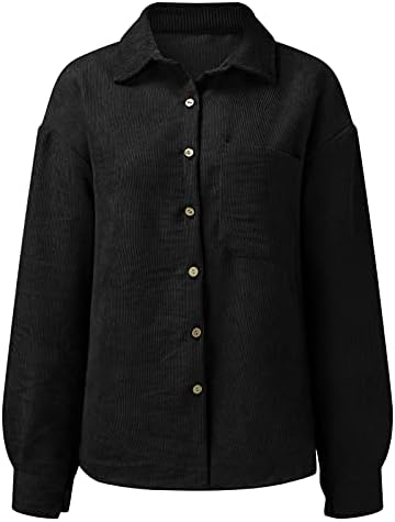 IcoDod jakna za spavanje žene flanel jakna dugih rukava s dugim rukavima Gumb Cardigan bluza lapela navratnika