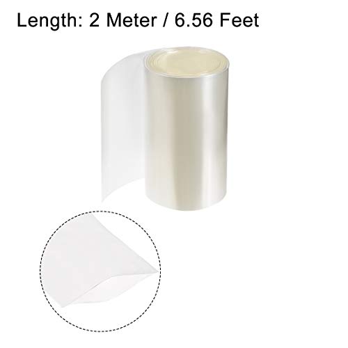 UXCell PVC toplotna cijev 95mm Ravna širina Witch za dvostruki sloj 18650 2 metra čisto