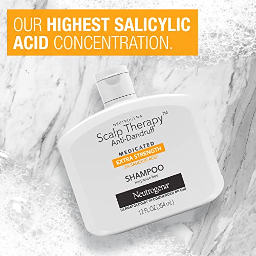 Neutrogena Scalp Therapy šampon protiv peruti dodatna snaga, sa 3% salicilne kiseline, bez mirisa, 12 fl
