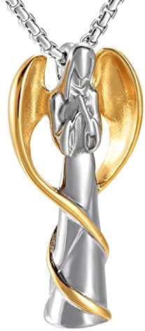 Dotuiarg Angel Wing omotani od nehrđajućeg čelika Nakit za kremaciju HOLD LODERS One Eshes održava ogrlicu za kremaciju urnu